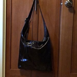 Coach Crossbody Tote - Burgandy Patent Leather